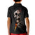 Skull Kid Polo Shirt Skeleton Ripped Inside Flame - Wonder Print Shop