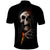 Skull Polo Shirt Skeleton Ripped Inside Flame - Wonder Print Shop