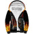 Skull Sherpa Hoodie Skeleton Ripped Inside Flame DT01