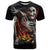 Skull T Shirt Skeleton Ripped Inside Flame DT01