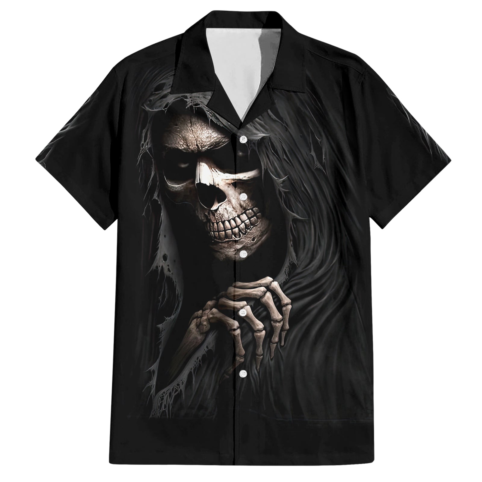 Skull Hawaiian Shirt Evil Skeleton Look Inside - Wonder Print Shop