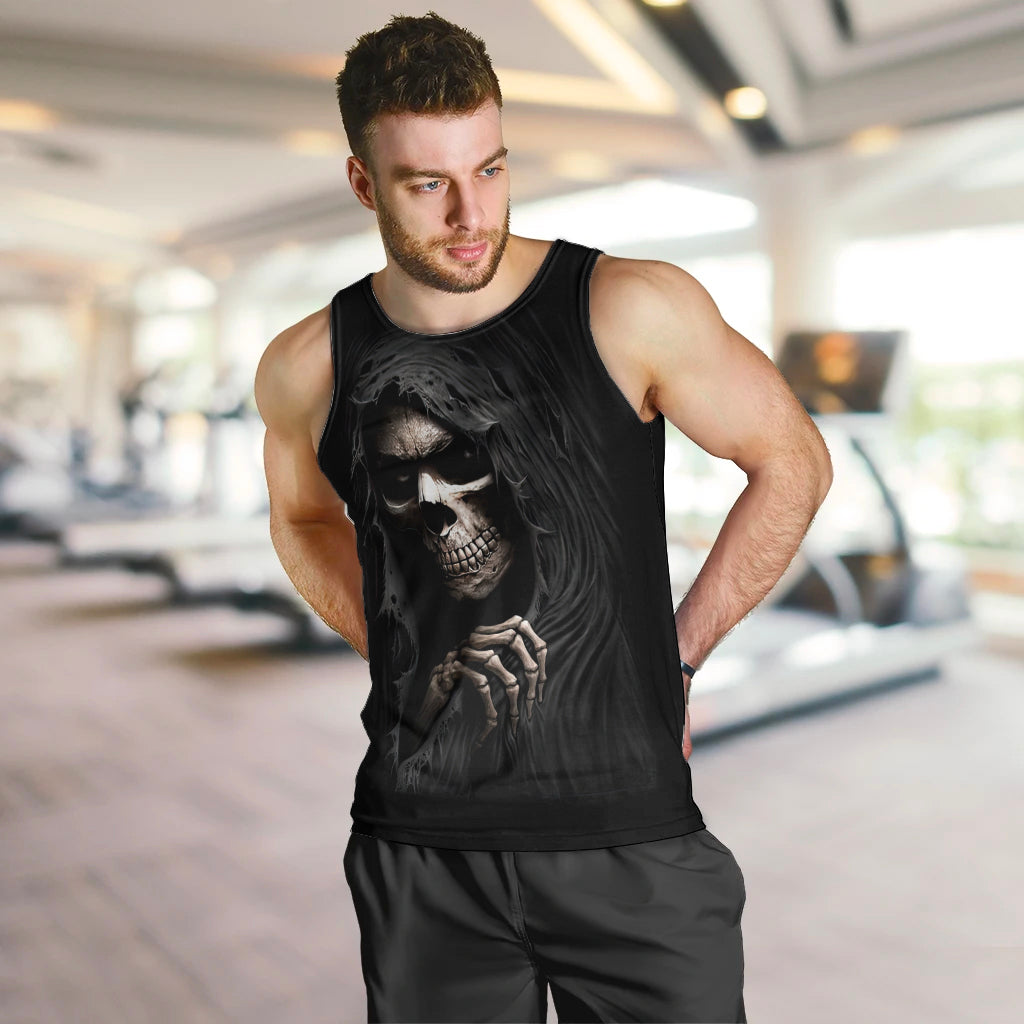 Skull Men Tank Top Evil Skeleton Look Inside DT01