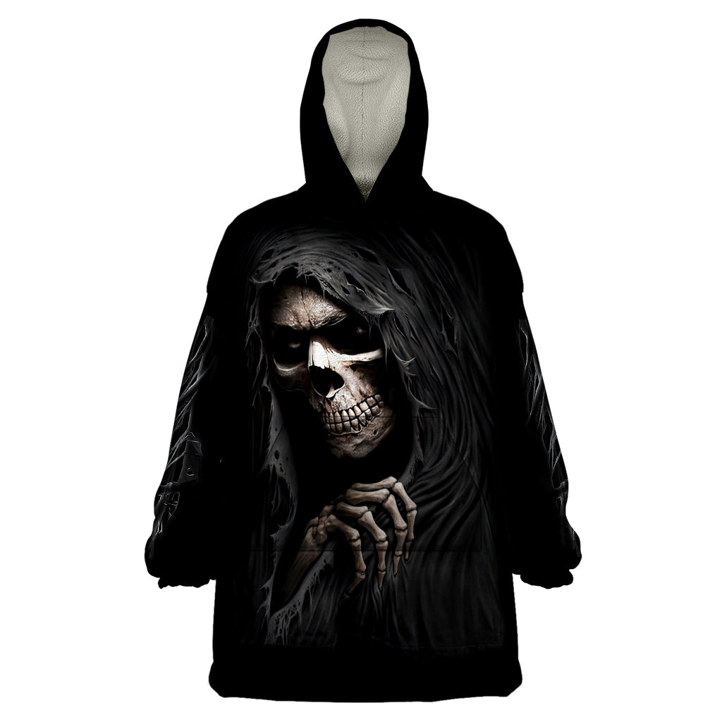 Skull Wearable Blanket Hoodie Evil Skeleton Look Inside DT01