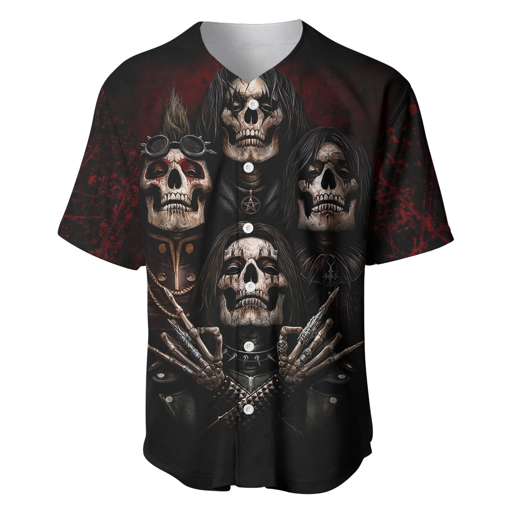 Skull Baseball Jersey Boy Band Queen - Wonder Print Shop