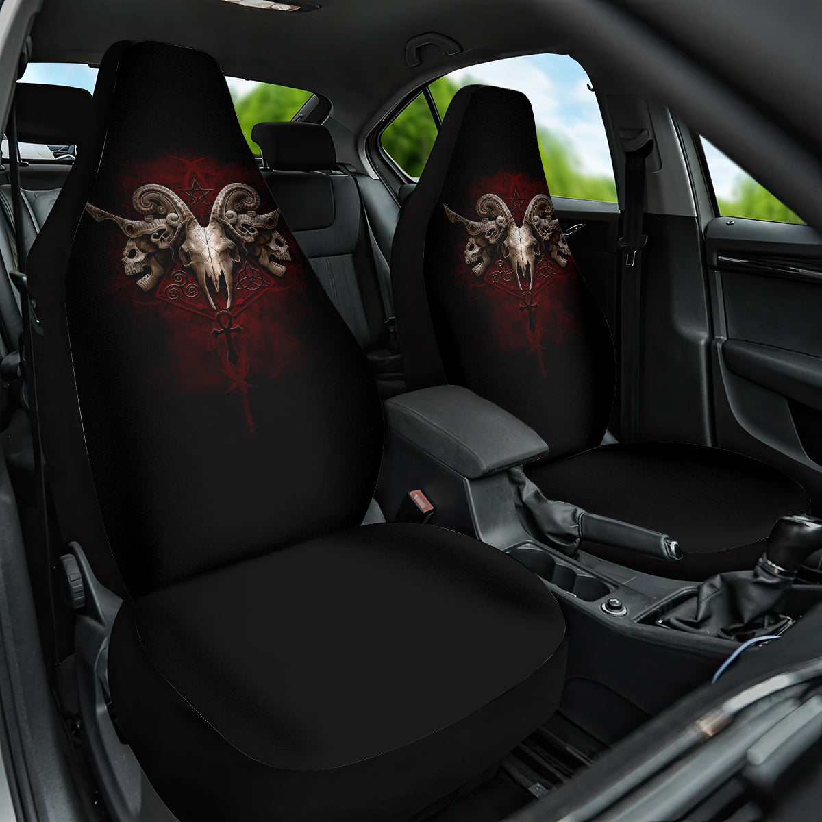 Skull Car Seat Cover Boy Band Queen - Wonder Print Shop