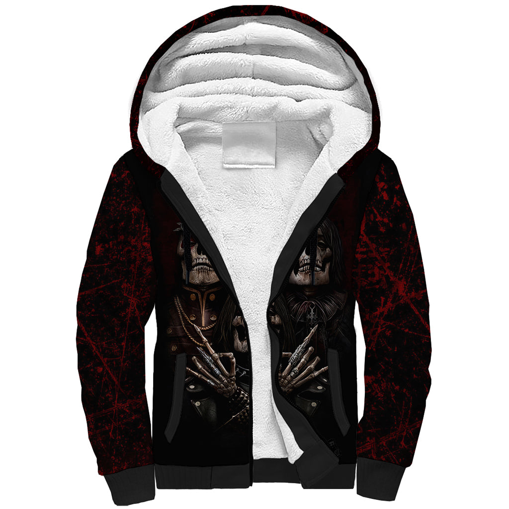 Skull Sherpa Hoodie Boy Band Queen DT01