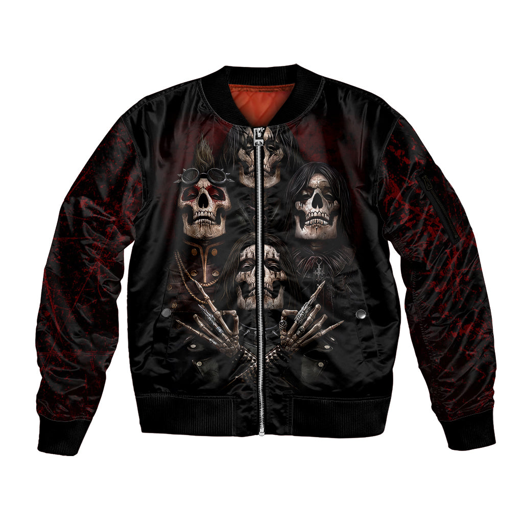 Skull Sleeve Zip Bomber Jacket Boy Band Queen DT01