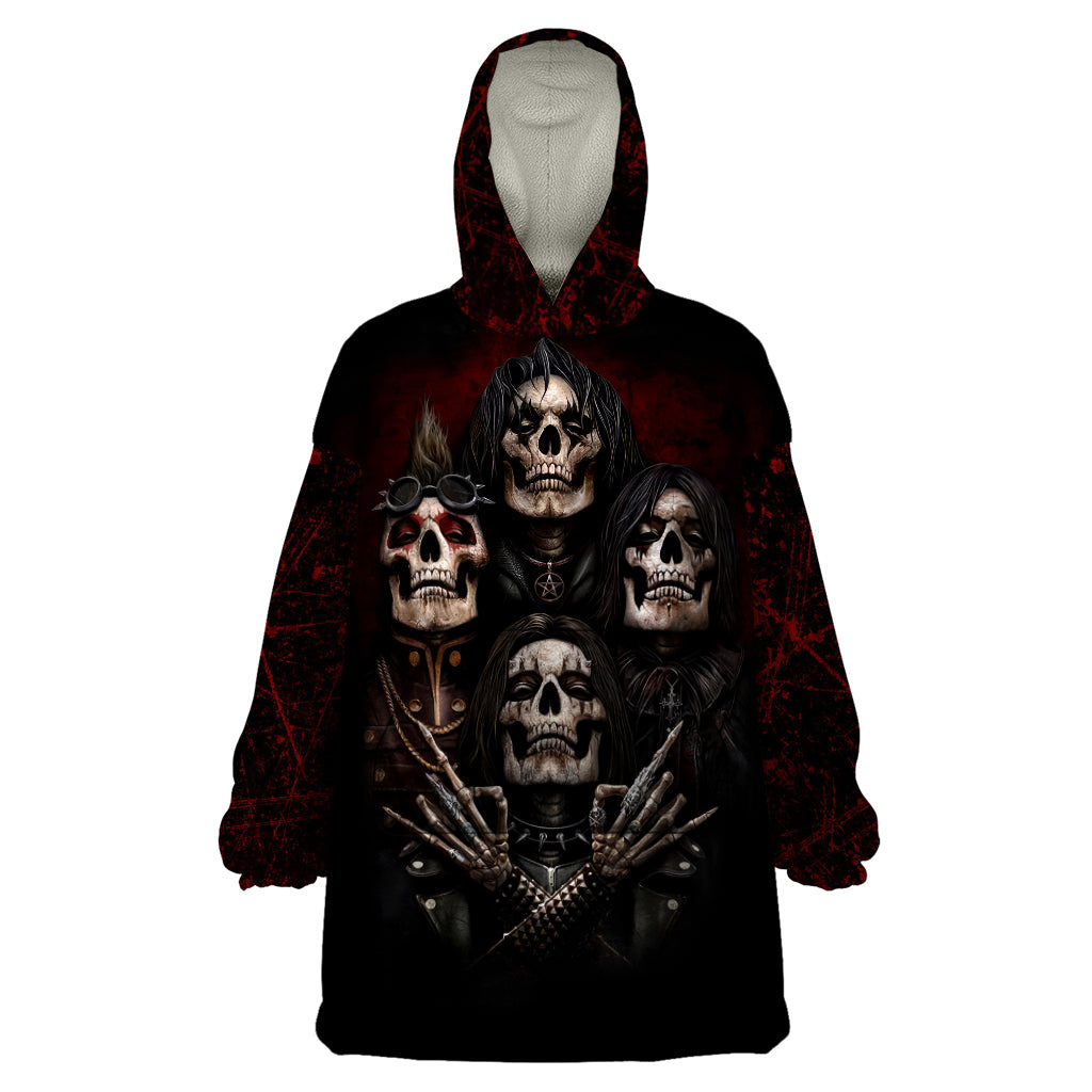 Skull Wearable Blanket Hoodie Boy Band Queen DT01