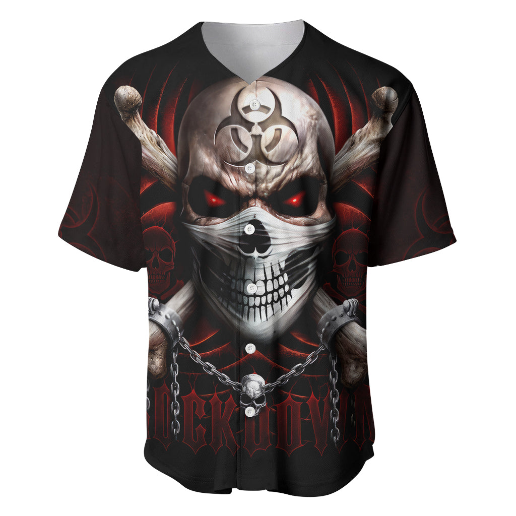 Skull Baseball Jersey Blood Skull Survivor - Wonder Print Shop