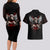 Skull Couples Matching Long Sleeve Bodycon Dress and Hawaiian Shirt Blood Skull Survivor - Wonder Print Shop