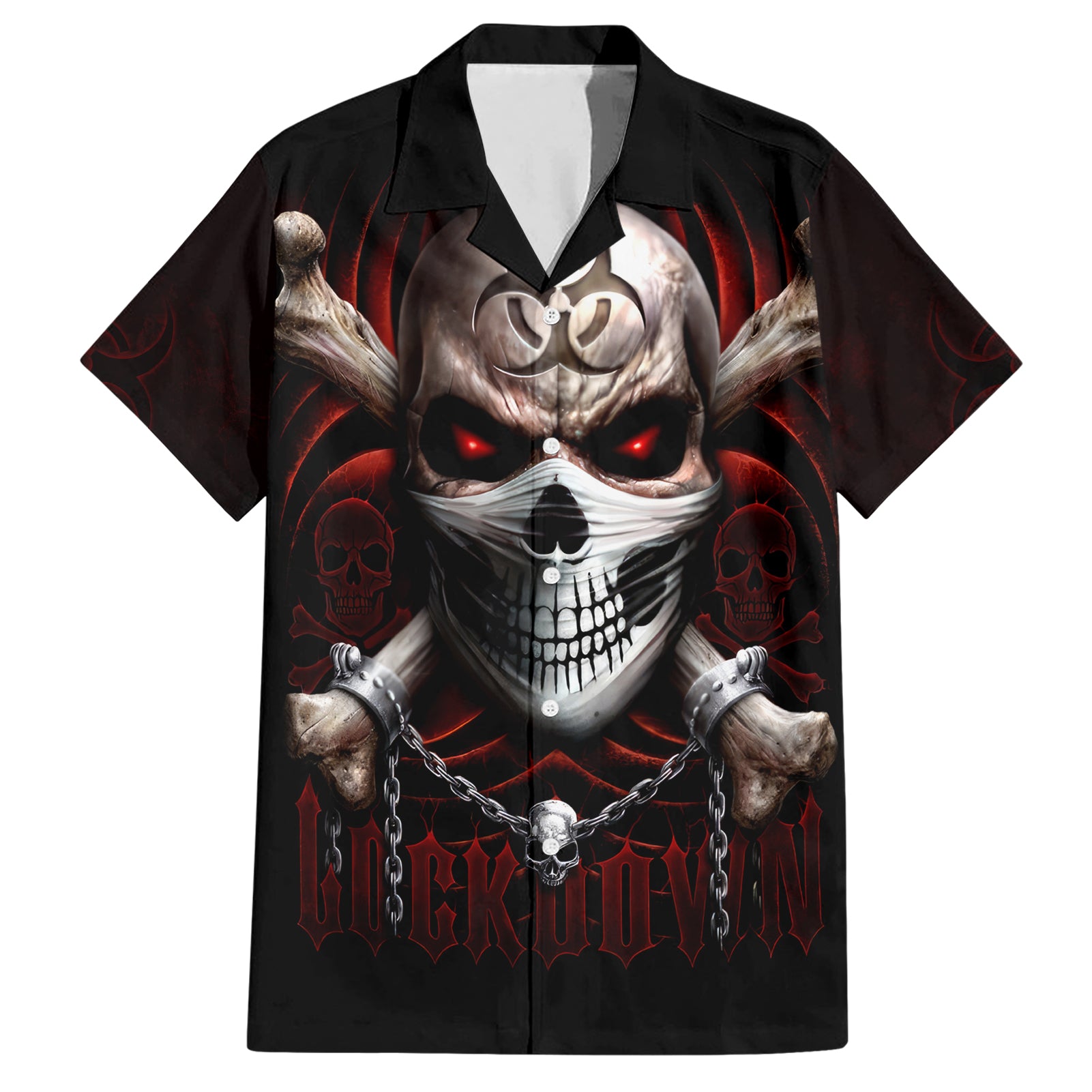 Skull Hawaiian Shirt Blood Skull Survivor - Wonder Print Shop