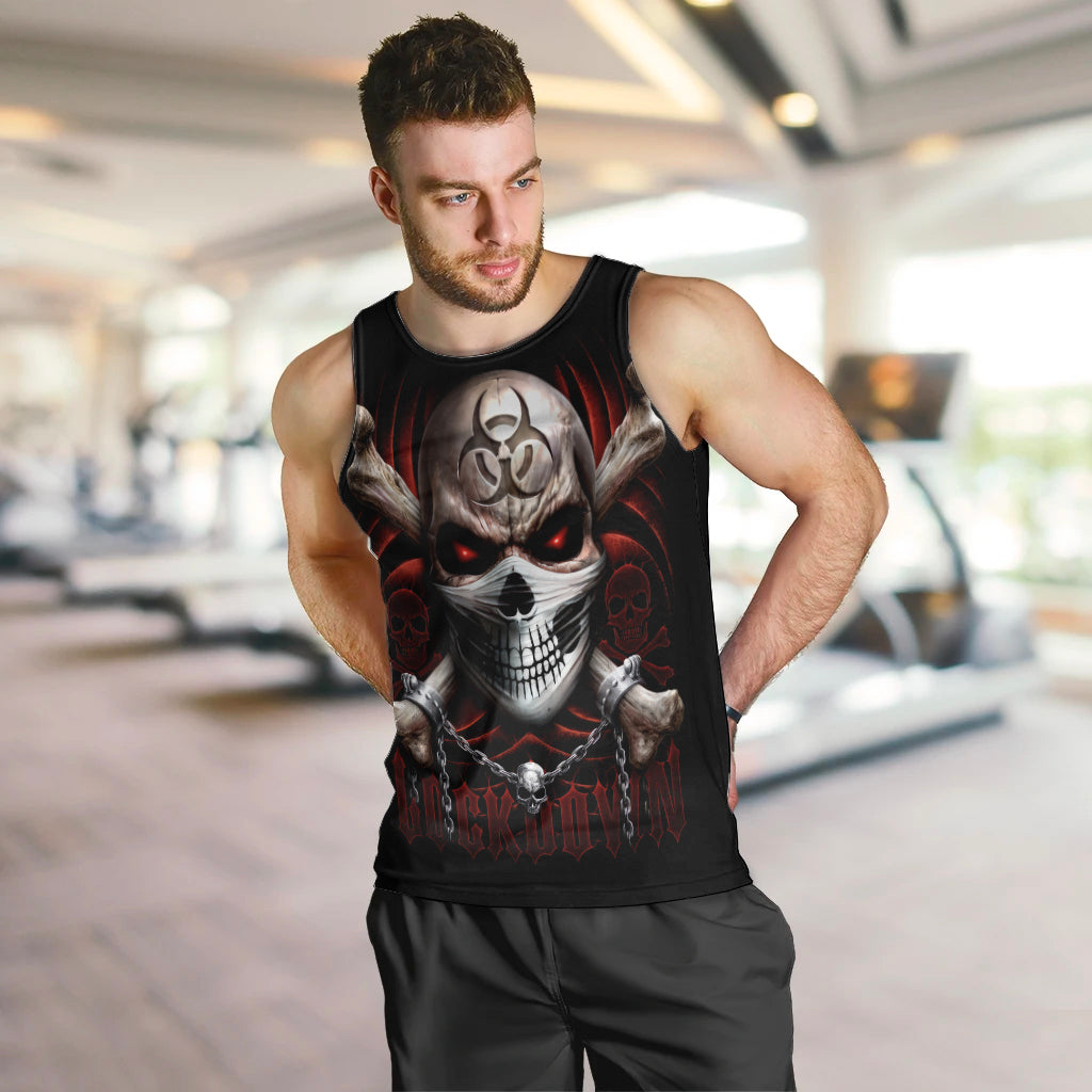 Skull Men Tank Top Blood Skull Survivor DT01