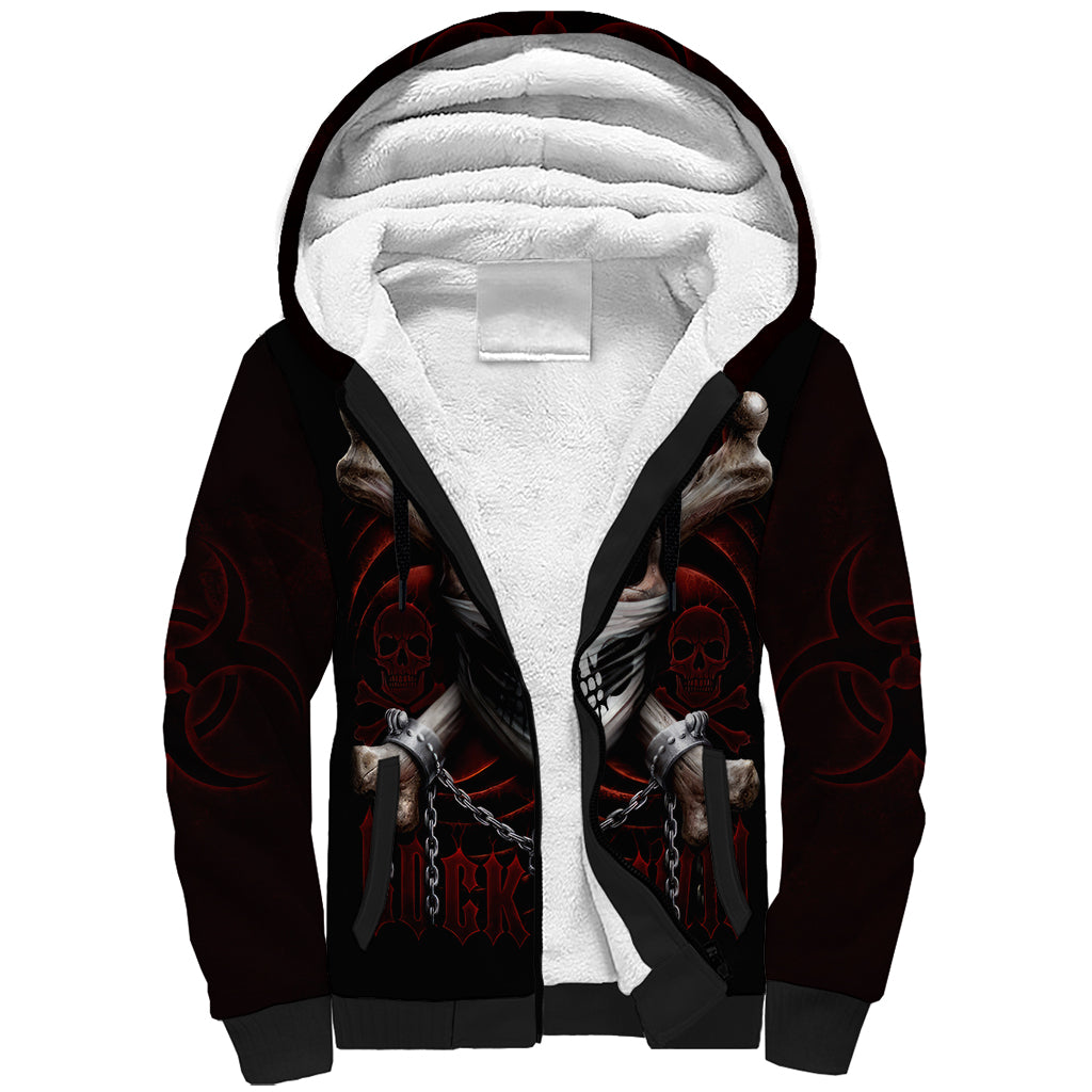 Skull Sherpa Hoodie Blood Skull Survivor DT01