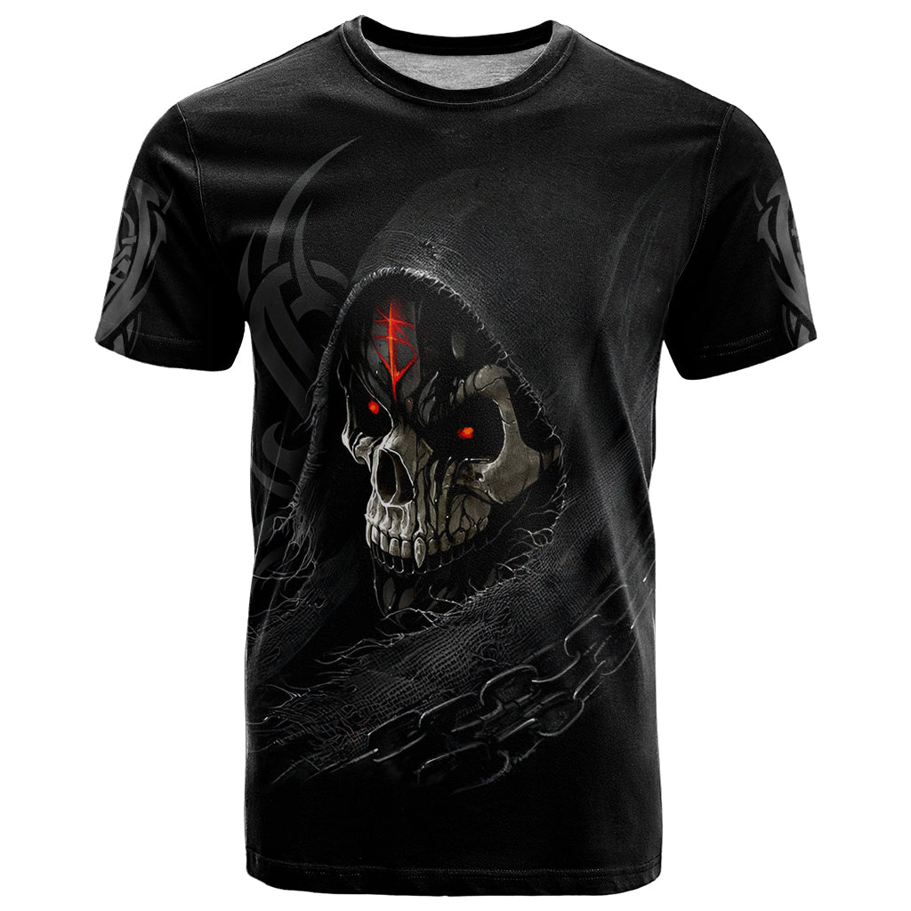 Skull T Shirt Black Reaper DT01