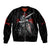 Skull Sleeve Zip Bomber Jacket Death Skull Crusader DT01