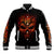 Skull Baseball Jacket Fire Skull Tattoo Scream - Wonder Print Shop