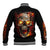 Skull Baseball Jacket Fire Skull Tattoo Scream - Wonder Print Shop