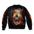 Skull Bomber Jacket Fire Skull Tattoo Scream - Wonder Print Shop