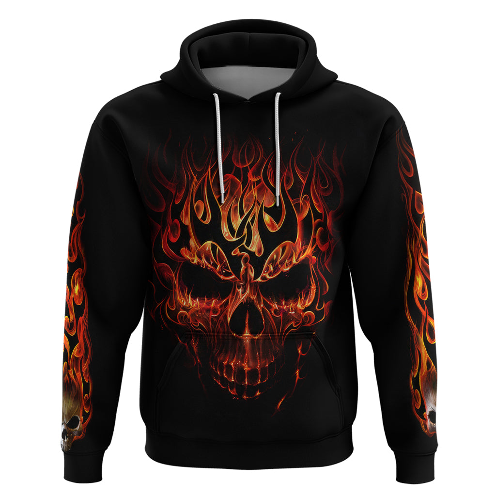 Skull Hoodie Fire Skull Tattoo Scream - Wonder Print Shop