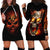 Skull Hoodie Dress Fire Skull Tattoo Scream - Wonder Print Shop