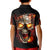 Skull Kid Polo Shirt Fire Skull Tattoo Scream - Wonder Print Shop