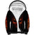 Skull Sherpa Hoodie Fire Skull Tattoo Scream DT01