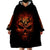 Skull Wearable Blanket Hoodie Fire Skull Tattoo Scream DT01