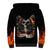 Skull Sherpa Hoodie Gambling Death Fire DT01