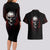 Skull Couples Matching Long Sleeve Bodycon Dress and Hawaiian Shirt Death Skull Game Over - Wonder Print Shop