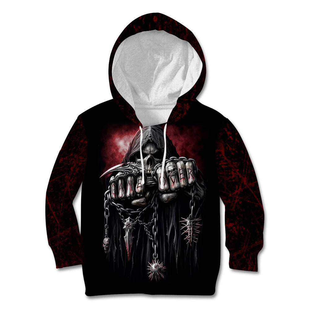 Skull Kid Hoodie Death Skull Game Over - Wonder Print Shop