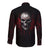 Skull Long Sleeve Button Shirt Death Skull Game Over - Wonder Print Shop