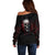 Skull Off Shoulder Sweater Death Skull Game Over - Wonder Print Shop