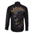 Skull Long Sleeve Button Shirt Golden Skull Gangster - Wonder Print Shop