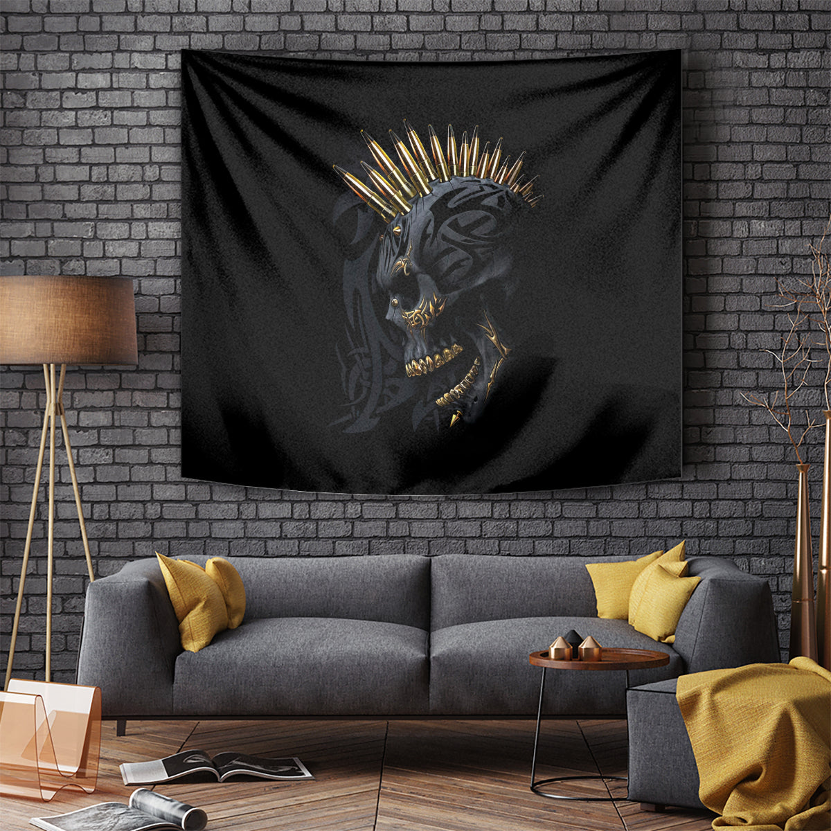 skull-tapestry-golden-skull-gangster