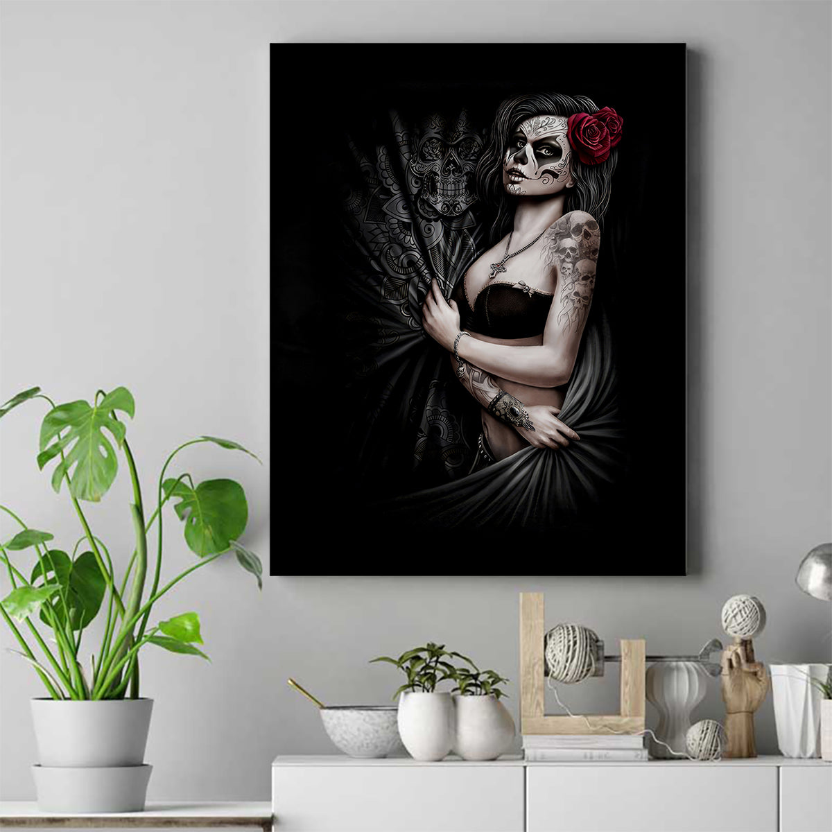 skull-canvas-wall-art-girl-day-of-the-dead