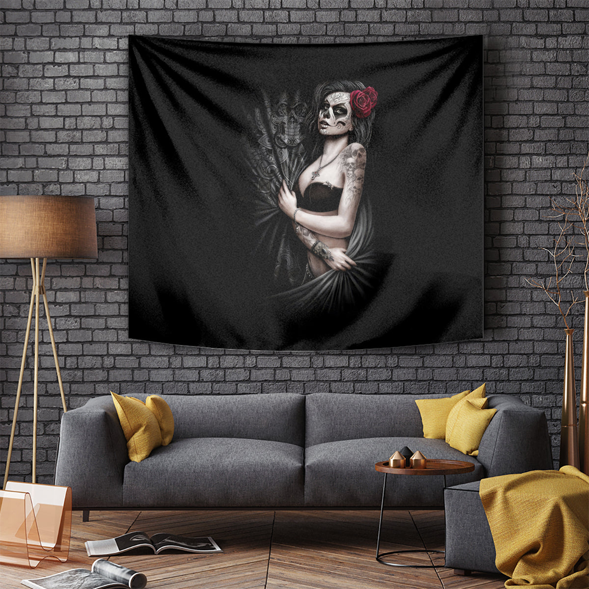 skull-tapestry-girl-day-of-the-dead