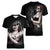 Skull Women V Neck T Shirt Girl Day Of The Dead DT01