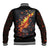 Skull Baseball Jacket Flame Skull Lava Inside - Wonder Print Shop