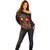 Skull Off Shoulder Sweater Flame Skull Lava Inside - Wonder Print Shop