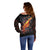 Skull Off Shoulder Sweater Flame Skull Lava Inside - Wonder Print Shop