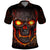 Skull Polo Shirt Flame Skull Lava Inside - Wonder Print Shop