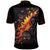 Skull Polo Shirt Flame Skull Lava Inside - Wonder Print Shop