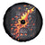 Skull Spare Tire Cover Flame Skull Lava Inside - Wonder Print Shop