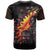 Skull T Shirt Flame Skull Lava Inside DT01