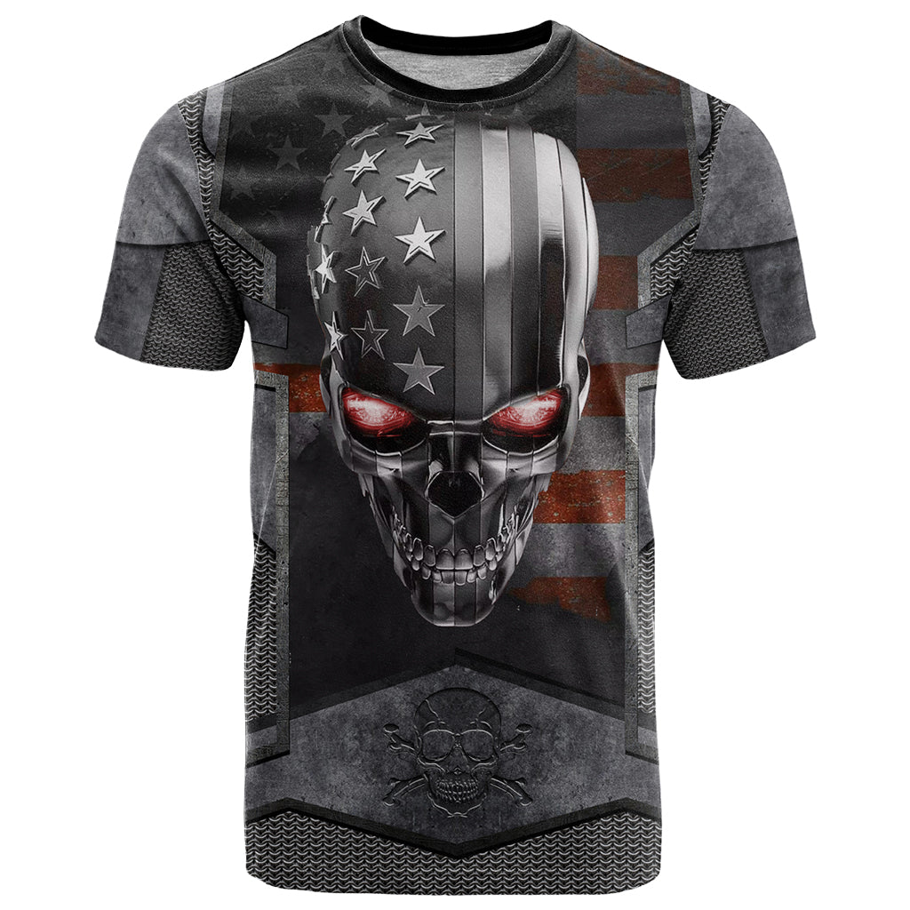 Skull T Shirt Metal Head Skull American DT01