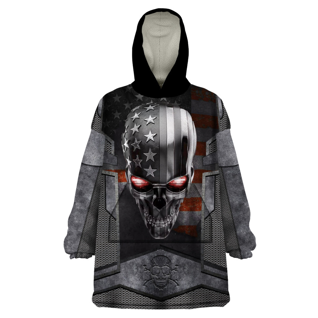 Skull Wearable Blanket Hoodie Metal Head Skull American DT01