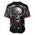 Skull Baseball Jersey Riding Motocycle Girl Rose - Wonder Print Shop