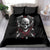 Skull Bedding Set Riding Motocycle Girl Rose - Wonder Print Shop