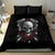 Skull Bedding Set Riding Motocycle Girl Rose - Wonder Print Shop