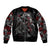 Skull Bomber Jacket Riding Motocycle Girl Rose - Wonder Print Shop